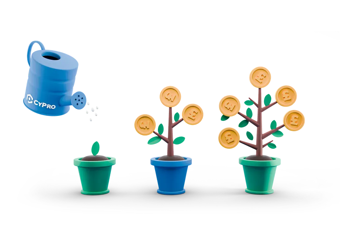 3D watering can and growing plants, for Joomla