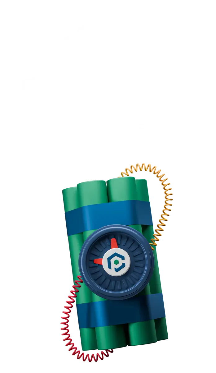 3D dynamite with a smoking fuse, for PHP branches at end of life