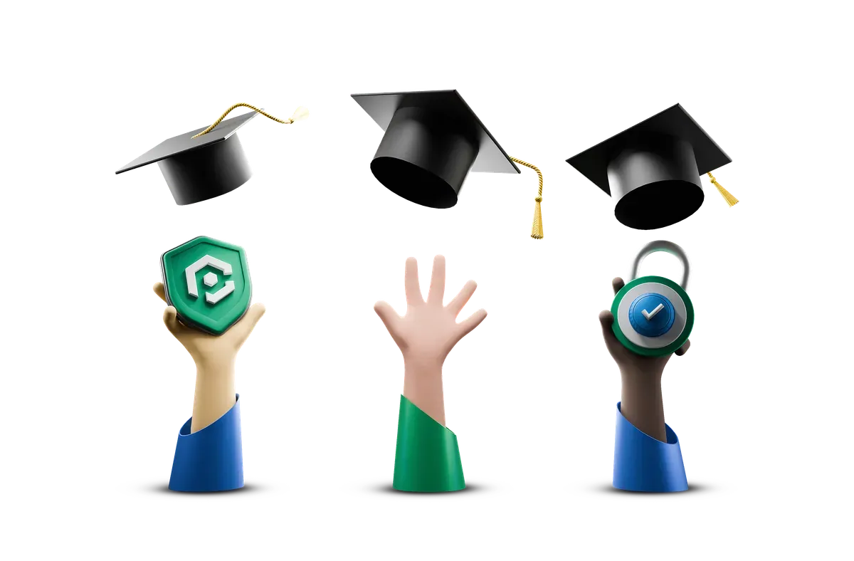 3D graduation hats thrown in the air, for Moodle 5.3 LTS and 5.2