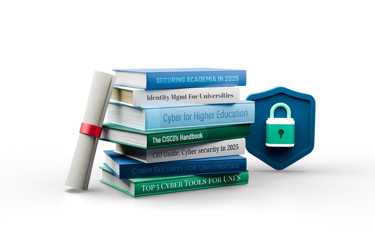 3D stack of reference books with a padlock, for primary sources