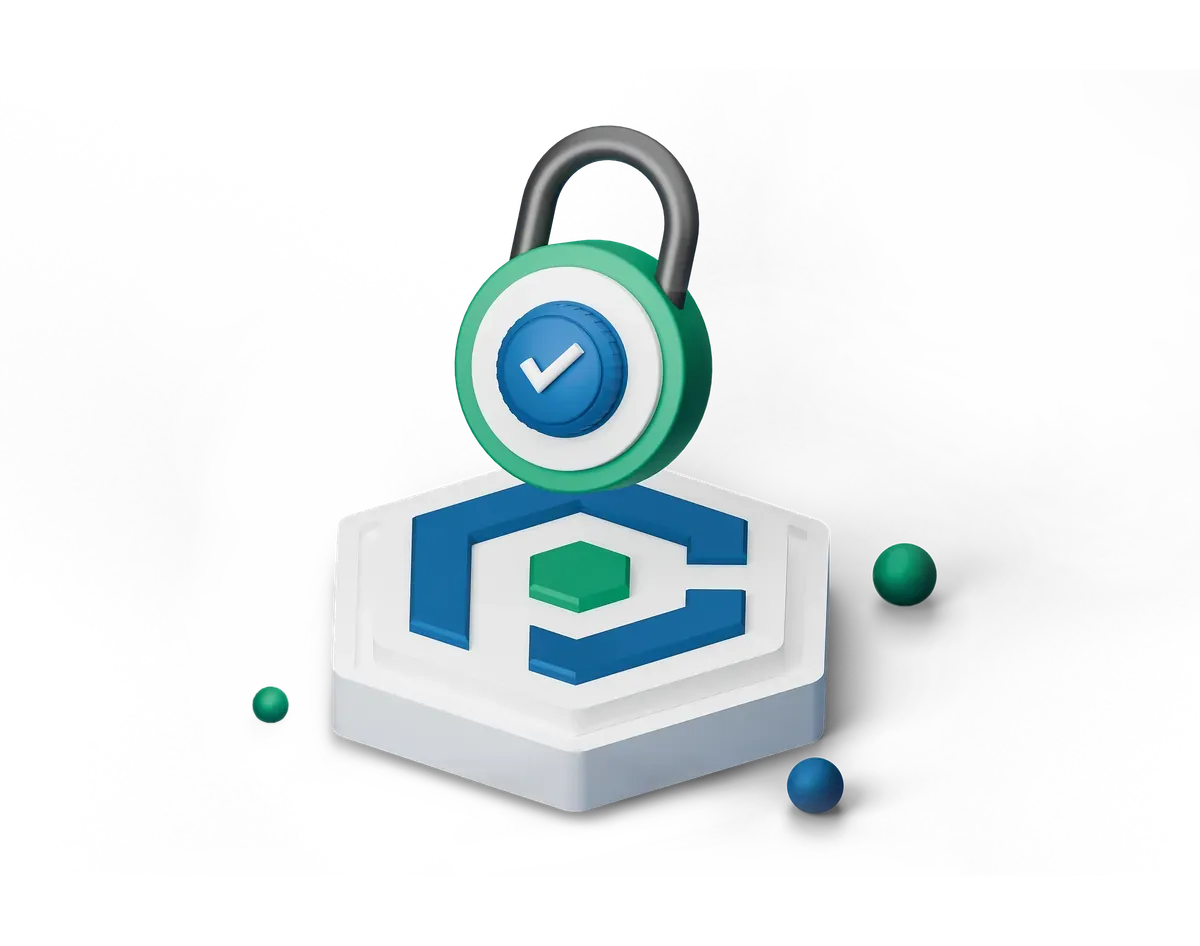 3D padlock with a tick, for a PHP setting that is locked