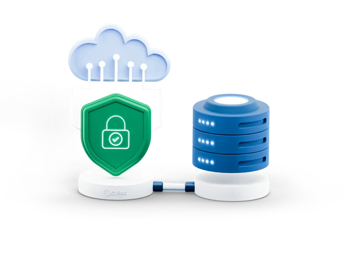 3D cloud server with a shield, for the web server's PHP