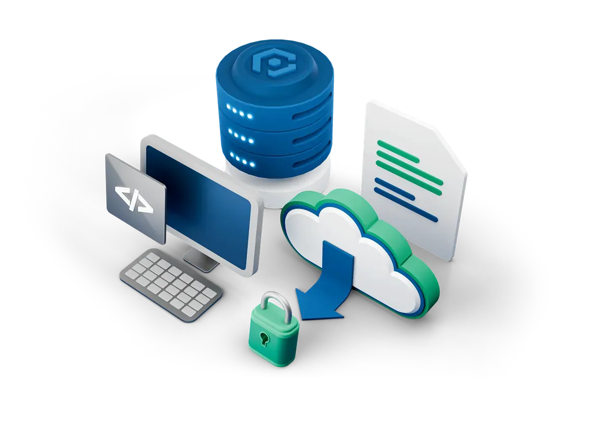 3D server, monitor and cloud download, for updating PHP